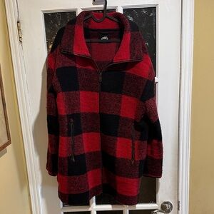 Roots Red and Black Plaid Jacket